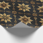 De Elegante Kerst - Bloem Cadeaupapier (Hoek)