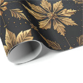 De Elegante Kerst - Bloem Cadeaupapier (Rol Hoek)