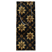 De Elegante Kerst - Bloem Wijn Cadeautas (Achterkant)