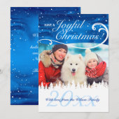 De elegante Kerstkaarten van de Foto van de Douane Feestdagenkaart (Voorkant / Achterkant)