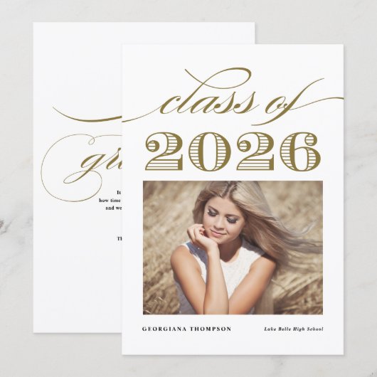 De elegante Klasse van het Manuscript van de Aankondiging (Voorkant / Achterkant)