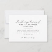 de elegante manuscriptbegrafenis bedankt kaart (Voorkant)