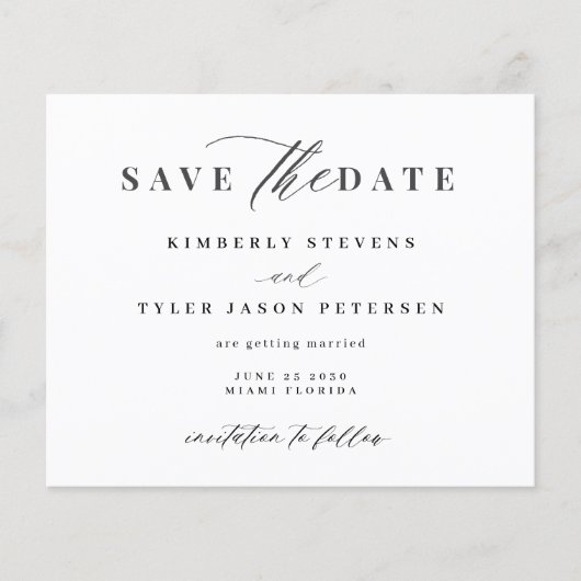 De elegante manuscriptbruiloft van de begroting be (Voorkant)