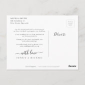 De elegante manuscriptliefde is het uitstel van de briefkaart (Achterkant)