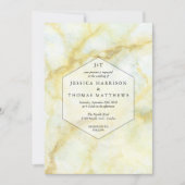 De Elegante Marmer Effect Trouwcollectie Kaart (Voorkant)