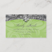 De elegante Mode Fleur DE lis Grijs Green van Visitekaartje (Achterkant)