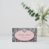 De elegante Mode Fleur DE lis Grijs Pink van Visitekaartje (Staand voorkant)