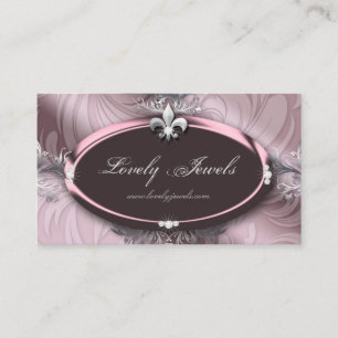 De elegante Mode Fleur DE lis Pink van Juwelen nam Visitekaartje