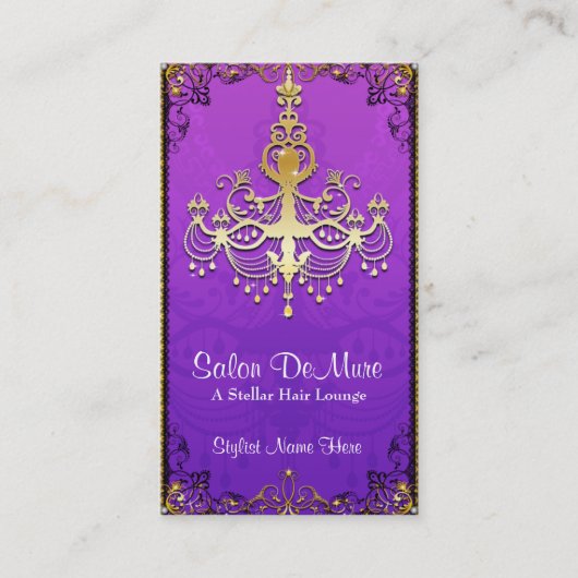 De elegante Moderne Verfijnde Salon van de Afsprakenkaartje (Voorkant)