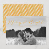 DE ELEGANTE MODERNE VROLIJKE EN HELDERE GOUDEN FEESTDAGENKAART (Voorkant / Achterkant)