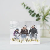 De elegante Moderne Vrolijke Foto van de Folie van Briefkaart (Staand voorkant)