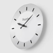 De elegante Moderne Zilveren Schaduwen & de Zwarte Grote Klok (Hoek)