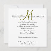 De elegante Namen van het Monogram van de Kaart (Achterkant)