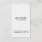 De elegante Om Gouden Instructeur van de Yoga van Visitekaartje (Achterkant)
