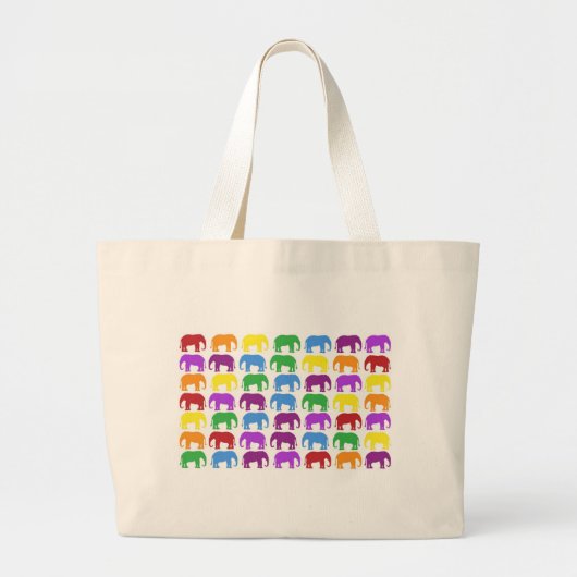 De Elegante Ontwerper van de Olifanten van de Grote Tote Bag (Voorkant)
