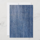 De elegante parel Bling Denim en diamanten Sweet 1 Kaart (Achterkant)