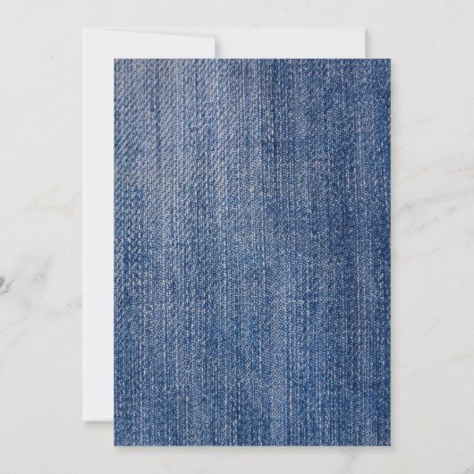 De elegante parel Bling Denim en diamanten Sweet 1 Kaart (Achterkant)