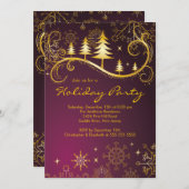 De elegante Partij van de Vakantie van de Kaart (Voorkant / Achterkant)