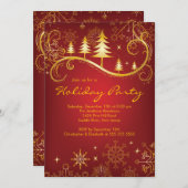 De elegante Partij van de Vakantie van de Kaart (Voorkant / Achterkant)