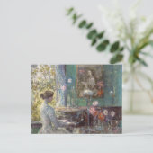 De elegante pianist, improvisatie door Childe Hass Briefkaart (Staand voorkant)