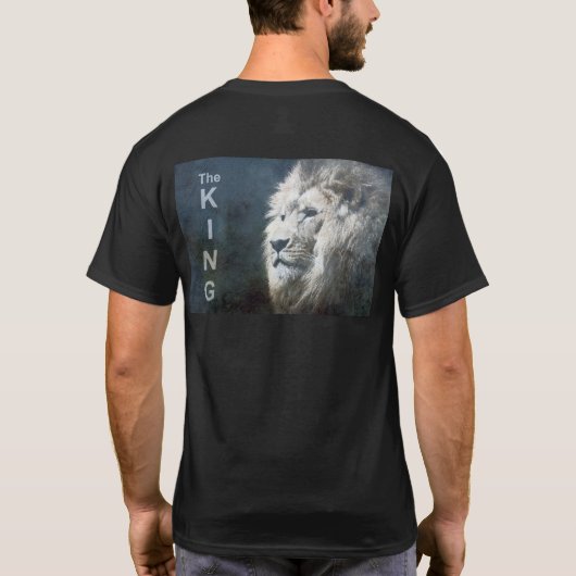 De elegante Pop Art Lion Head-Sjabloon aanpassen T-shirt (Achterkant)