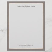 De elegante Professionele Gouden Grens van de Briefhoofd (Voorkant)