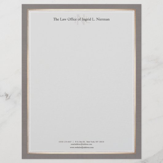 De elegante Professionele Gouden Grens van de Briefhoofd (Voorkant)