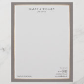 De elegante Professionele Gouden Grens van de Persoonlijk Briefhoofd (Voorkant)