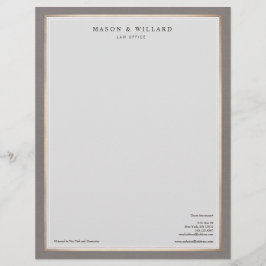 De elegante Professionele Gouden Grens van de Persoonlijk Briefhoofd