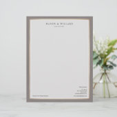 De elegante Professionele Gouden Grens van de Persoonlijk Briefhoofd (Staand voorkant)