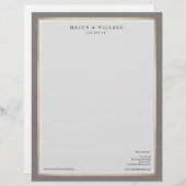 De elegante Professionele Gouden Grens van de Persoonlijk Briefhoofd (Voorkant / Achterkant)