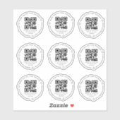 de elegante qr code kleine bedrijfskorting dank u sticker (Vel)