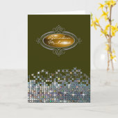 De elegante Ramadan Mubarak van het Lovertje Kaart (Gele Bloem)