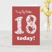 De elegante Rode 18de Kaart van de Verjaardag voor (Gele Bloem)