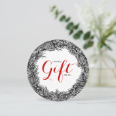 De elegante Ronde Certificaten van de Gift van de Feestdagenkaart (Staand voorkant)