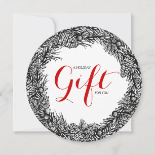 De elegante Ronde Certificaten van de Gift van de Feestdagenkaart