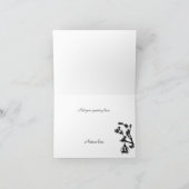 De elegante Roze en Zwarte Foto van het Huwelijk Bedankkaart (Binnen)