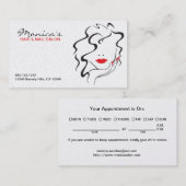 De elegante Salon van het Haar met de Datum van de Afsprakenkaartje (Voorkant / Achterkant)