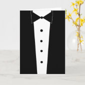 De elegante Spatie van de Smoking binnen Wenskaart Kaart (Gele Bloem)