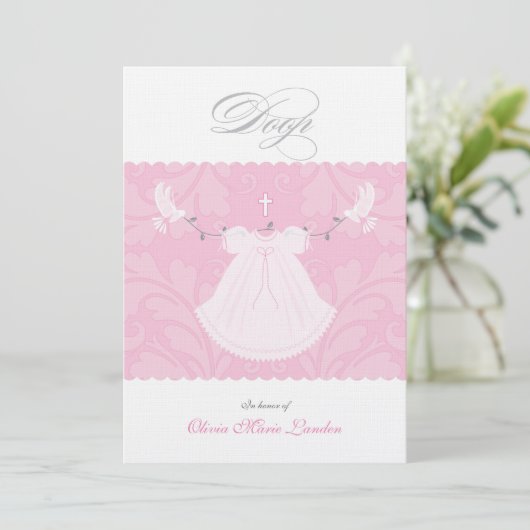 De elegante Uitnodiging van het Doopsel van het Me (Staand voorkant)