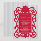 De elegante Uitnodiging van het Vrijgezellenfeest (Voorkant / Achterkant)