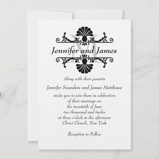 De elegante Uitnodigingen van het Huwelijk met de (Voorkant)