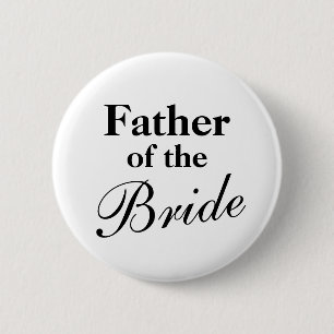 De elegante Vader van de bruid knoopt Wit dicht Ronde Button 5,7 Cm