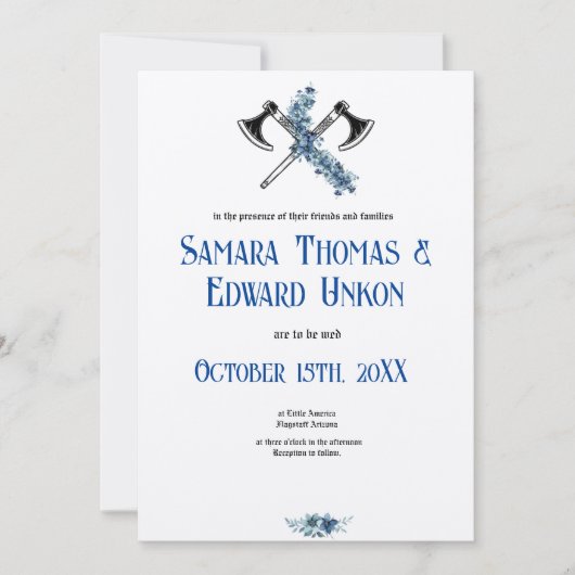 De elegante Vikinguitnodiging Kaart (Voorkant)