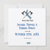De elegante Vikinguitnodiging Save The Date (Voorkant)