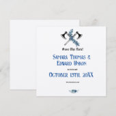 De elegante Vikinguitnodiging Save The Date (Voorkant / Achterkant)