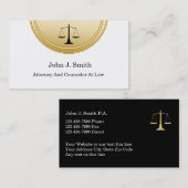 De elegante Visitekaartjes van de Procureur (Voorkant / Achterkant)