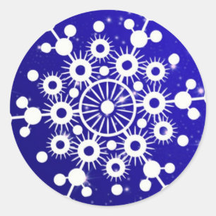De elegante Vrolijke Winter van Kerstmis van de Ronde Sticker