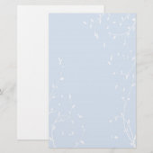 De elegante Witte Kantoorbehoeften van Wijnstokken Briefpapier (Voorkant / Achterkant)