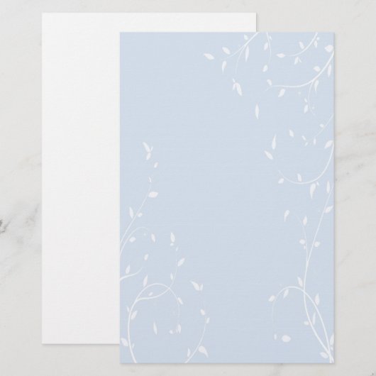 De elegante Witte Kantoorbehoeften van Wijnstokken Briefpapier (Voorkant / Achterkant)